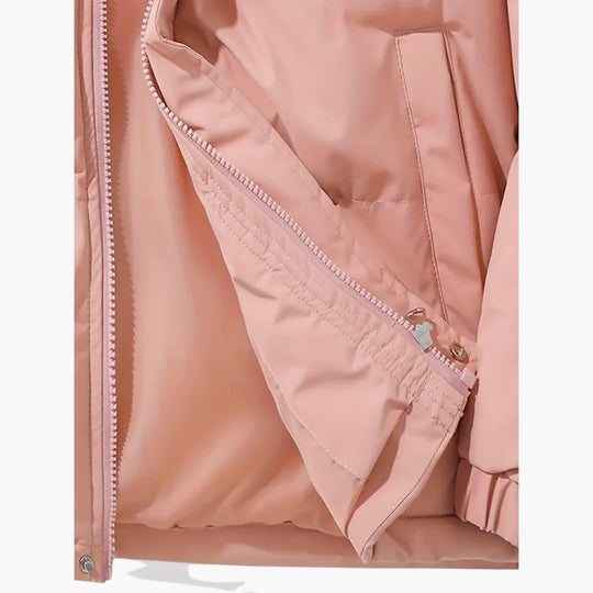 Women’s Puffer Jacket with Quilted Design and Hood