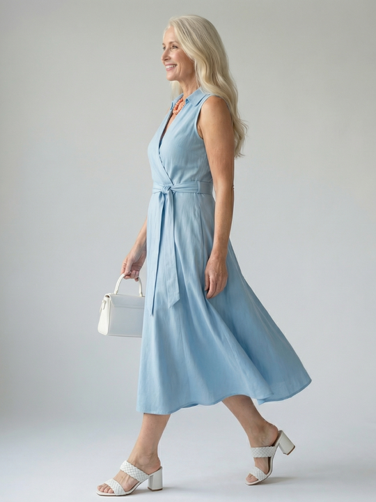 Ziven | Relaxed Drape Midi Dress