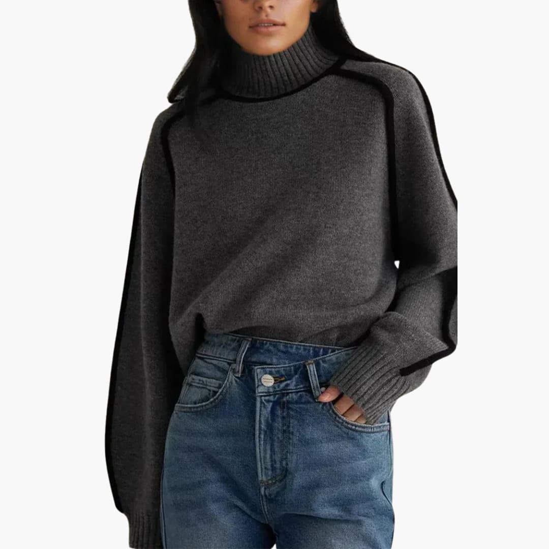 Women’s Turtleneck Jumper with Long Sleeves and Cosy