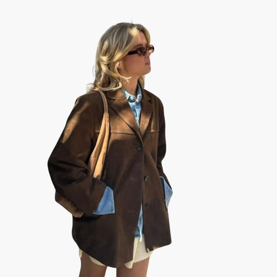 Buttoned Jacket for Women – Cropped, Stylish & Trendy Layer - Made by Jessica