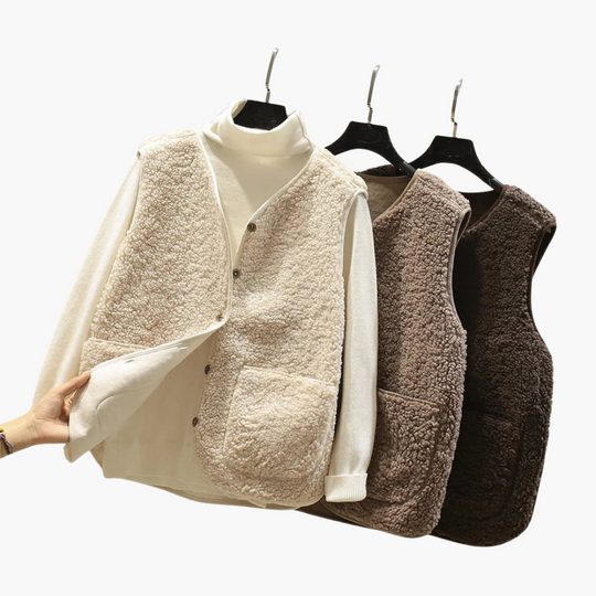 Women’s Wool Vest with Tailored Fit and Sleeveless Design