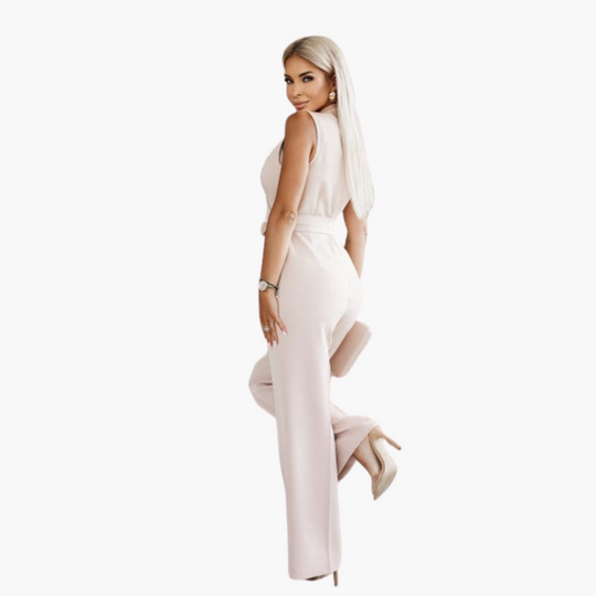 Women’s Jumpsuit with Sleeveless Design and Fitted Shape