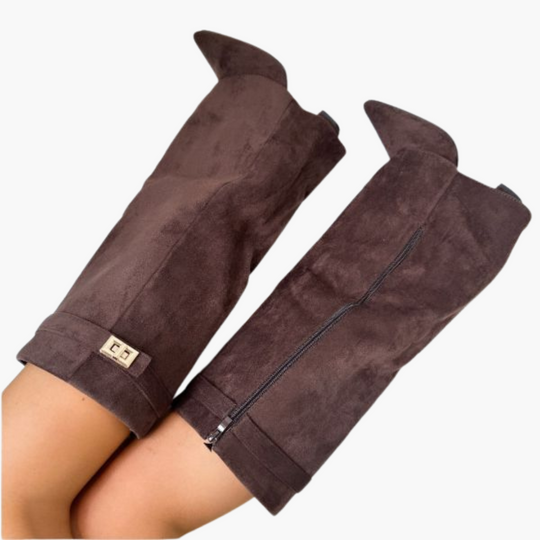 Women’s Over-the-Knee Boots with Pointed Toe and Buckle