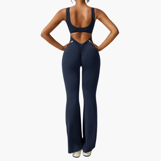 Women’s Jumpsuit with V-Neck and Wide-Leg