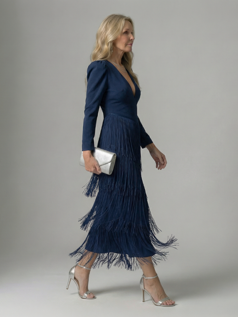 Noren | Fringe Layer Midi Dress