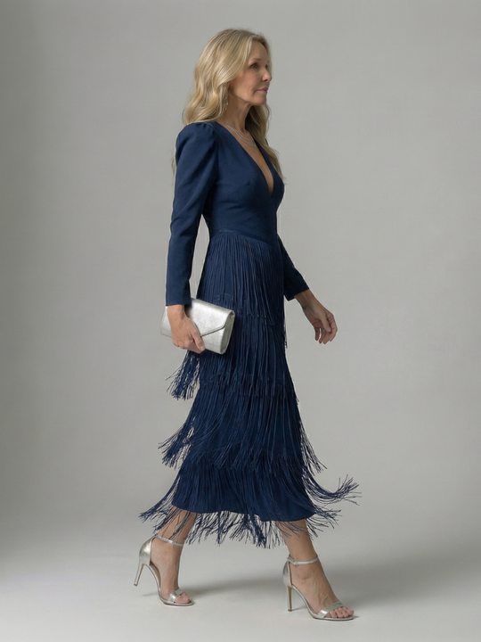 Noren | Fringe Layer Midi Dress