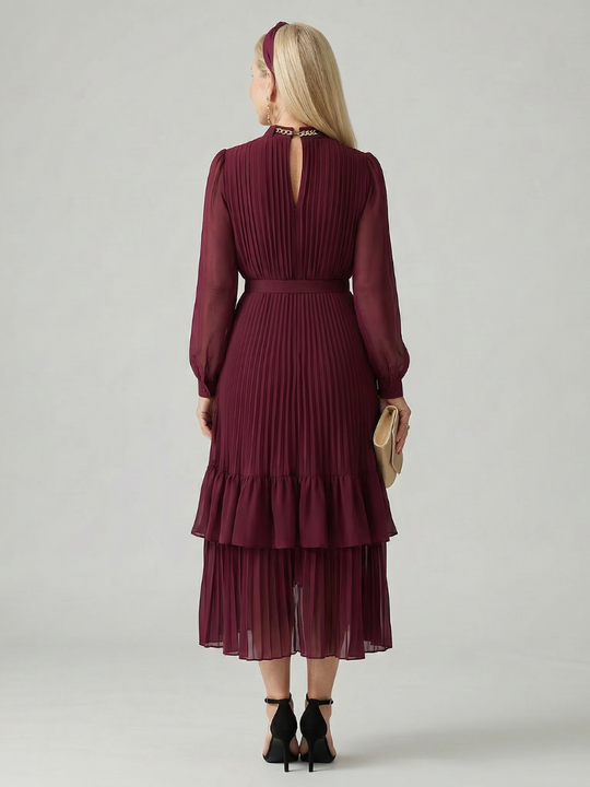 Aris | Fluid Drape Midi Dress