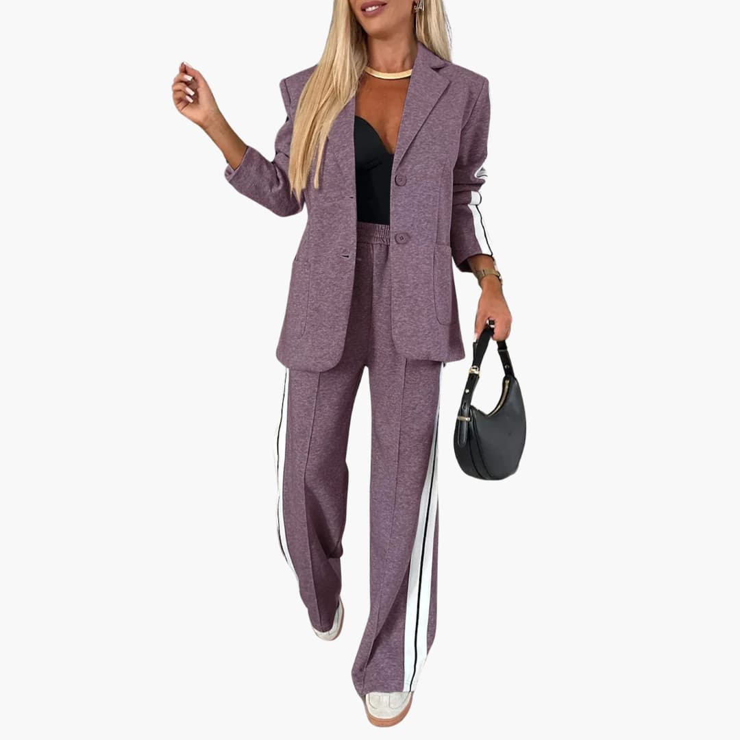 Women’s Two-Piece Set with Side Stripe Detail