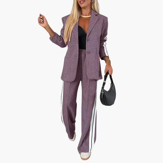 Women’s Two-Piece Set with Side Stripe Detail