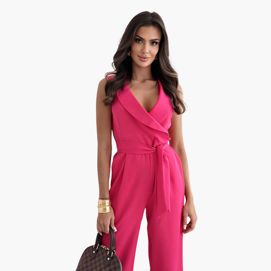 Women’s Jumpsuit with Sleeveless Design and Fitted Shape