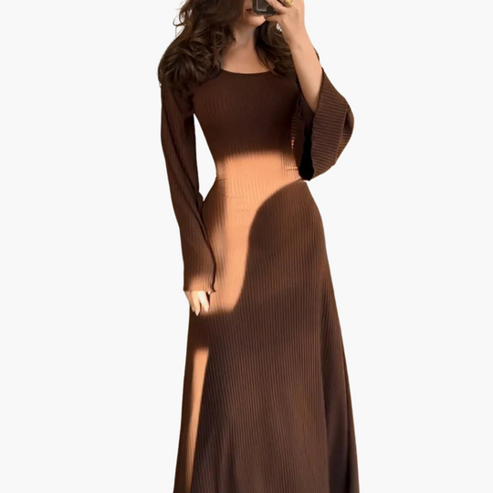 Women's Maxi Dress with Long Sleeves and Flattering Fit