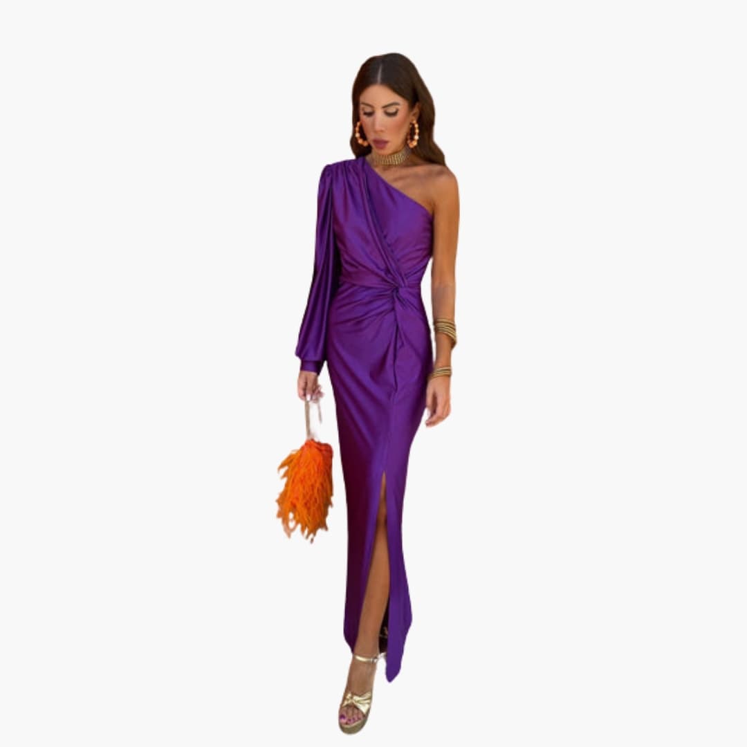 Women’s Dress with Knot Detail and Puff Sleeves