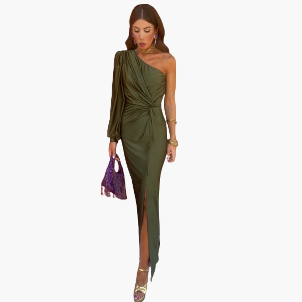 Women’s Dress with Knot Detail and Puff Sleeves