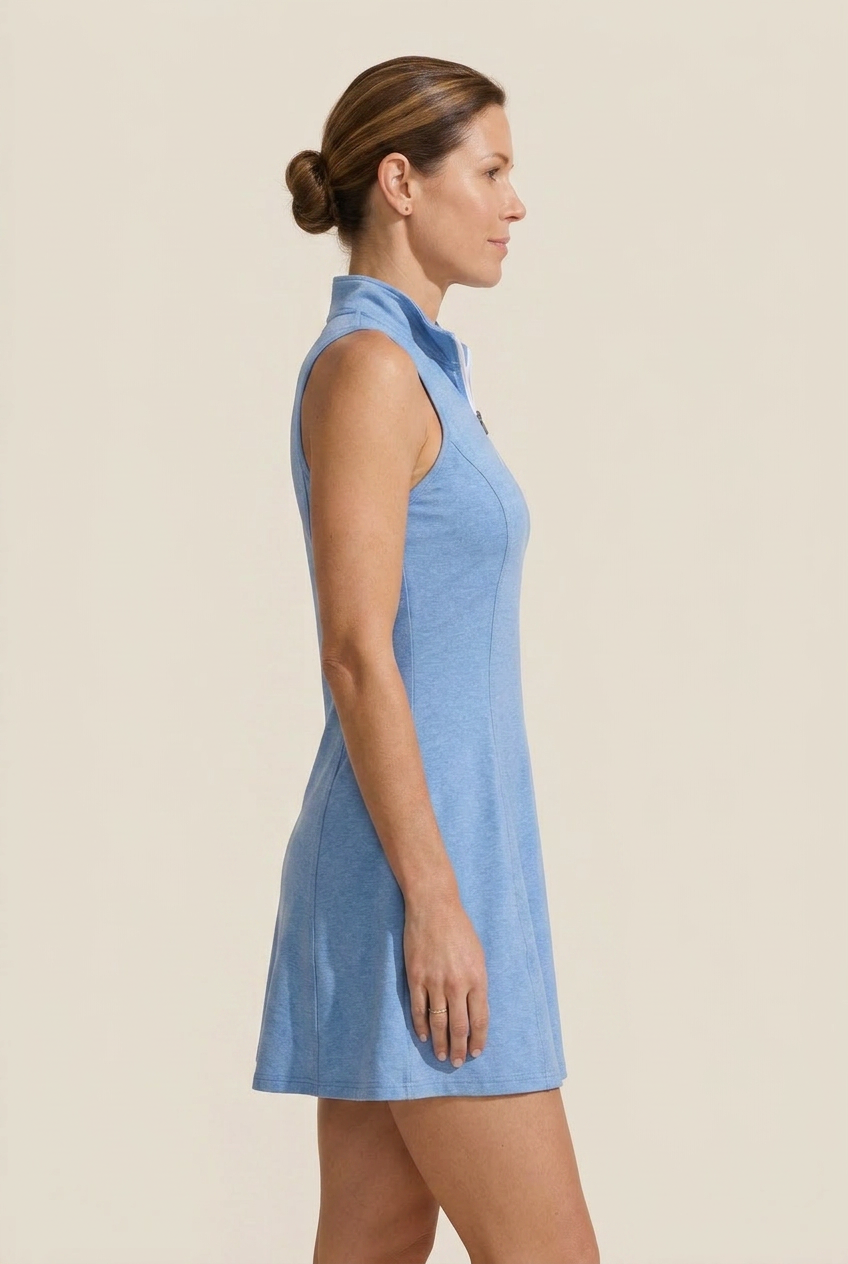 Anise | Sleeveless Zip Collar Tennis Dress