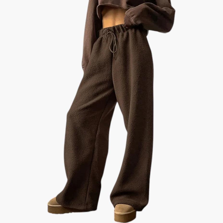 Women's Joggers with Elastic Waist and Side Pockets