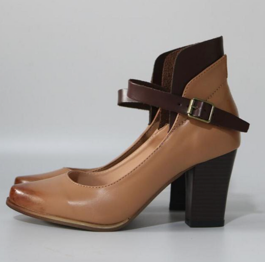 Women's Heel Sandals with Adjustable Straps and Cushioned Insole