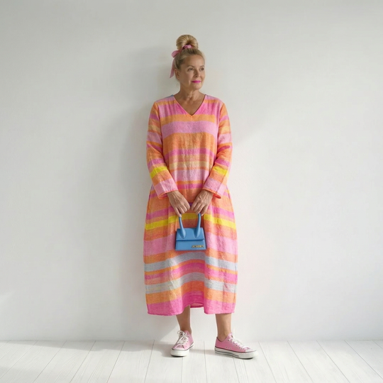 Blake | Ease Gradient Stripe Midi Dress
