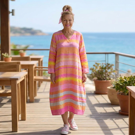 Blake | Ease Gradient Stripe Midi Dress
