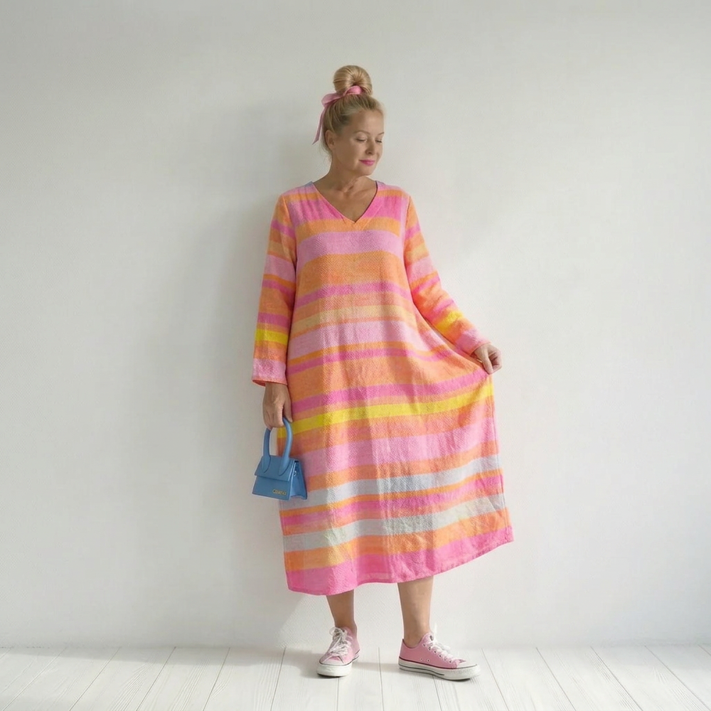 Blake | Ease Gradient Stripe Midi Dress
