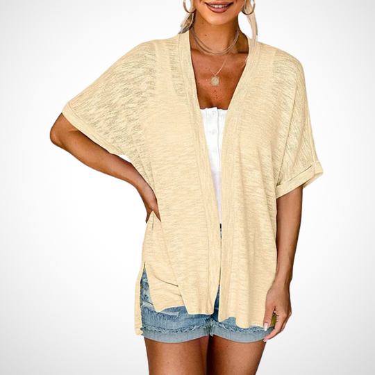 Women's Summer Sleeveless Top with Flowing Fit and V-Neck