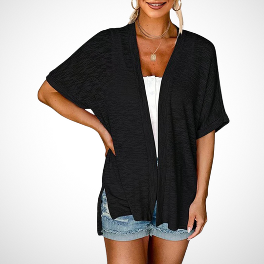 Women's Summer Sleeveless Top with Flowing Fit and V-Neck