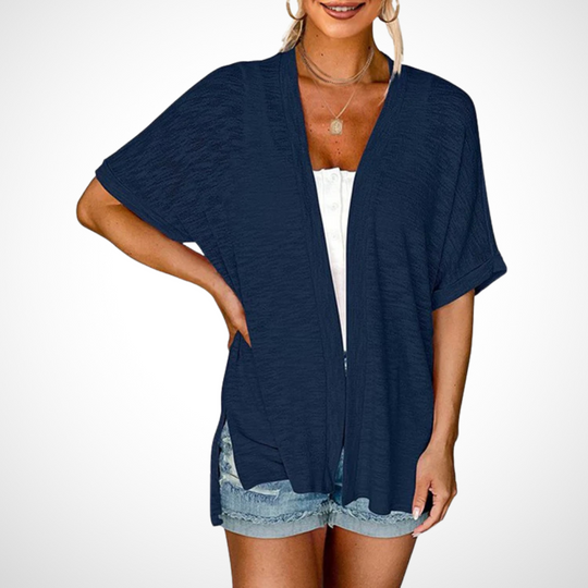 Women's Summer Sleeveless Top with Flowing Fit and V-Neck