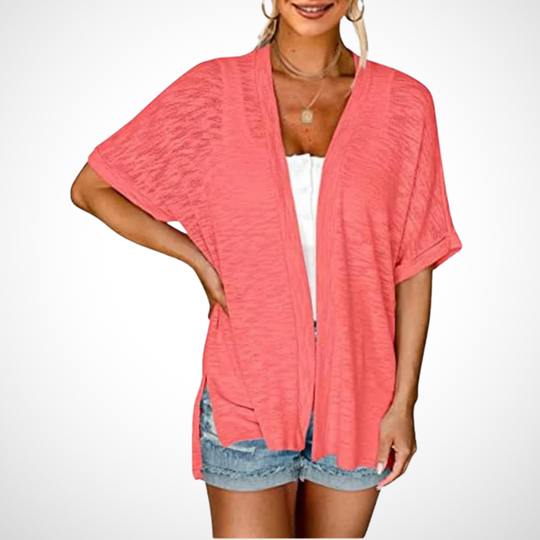 Women's Summer Sleeveless Top with Flowing Fit and V-Neck