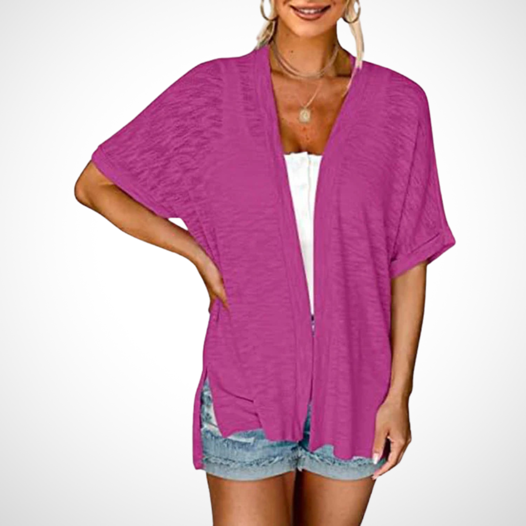 Women's Summer Sleeveless Top with Flowing Fit and V-Neck