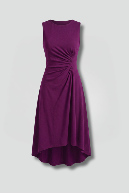 Cosima | Women's Midi Dress with Ruched Waist for Summer