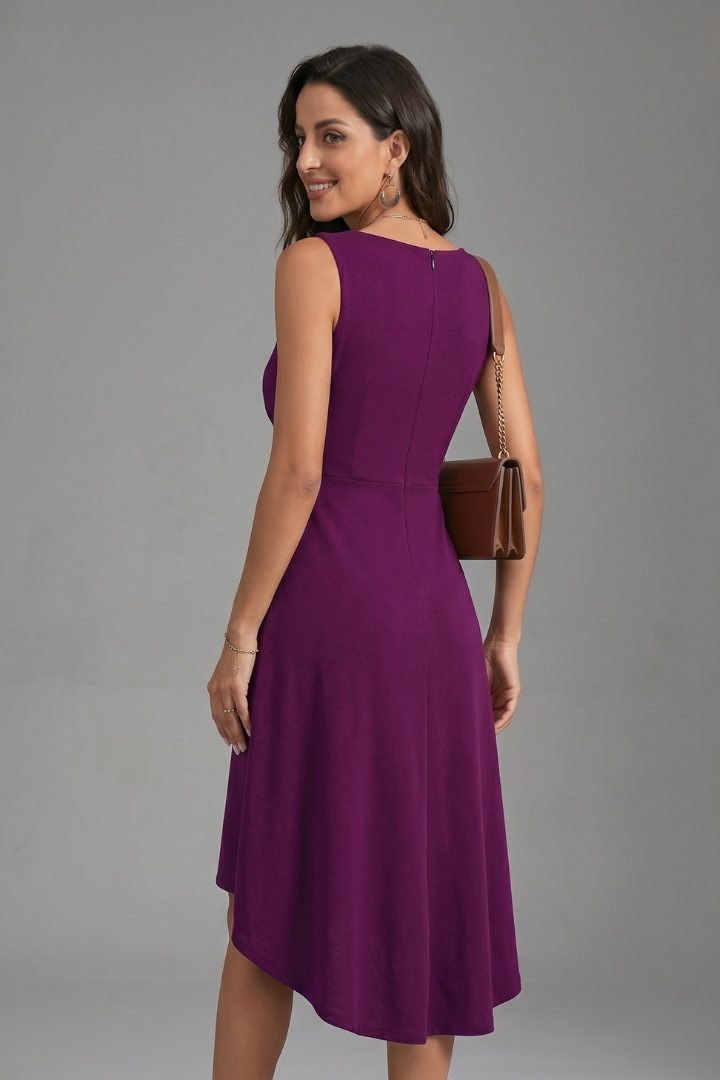 Cosima | Women's Midi Dress with Ruched Waist for Summer