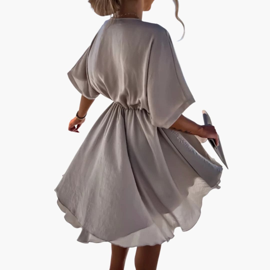 Women’s Summer Dress with High Waist and Flowy Fit