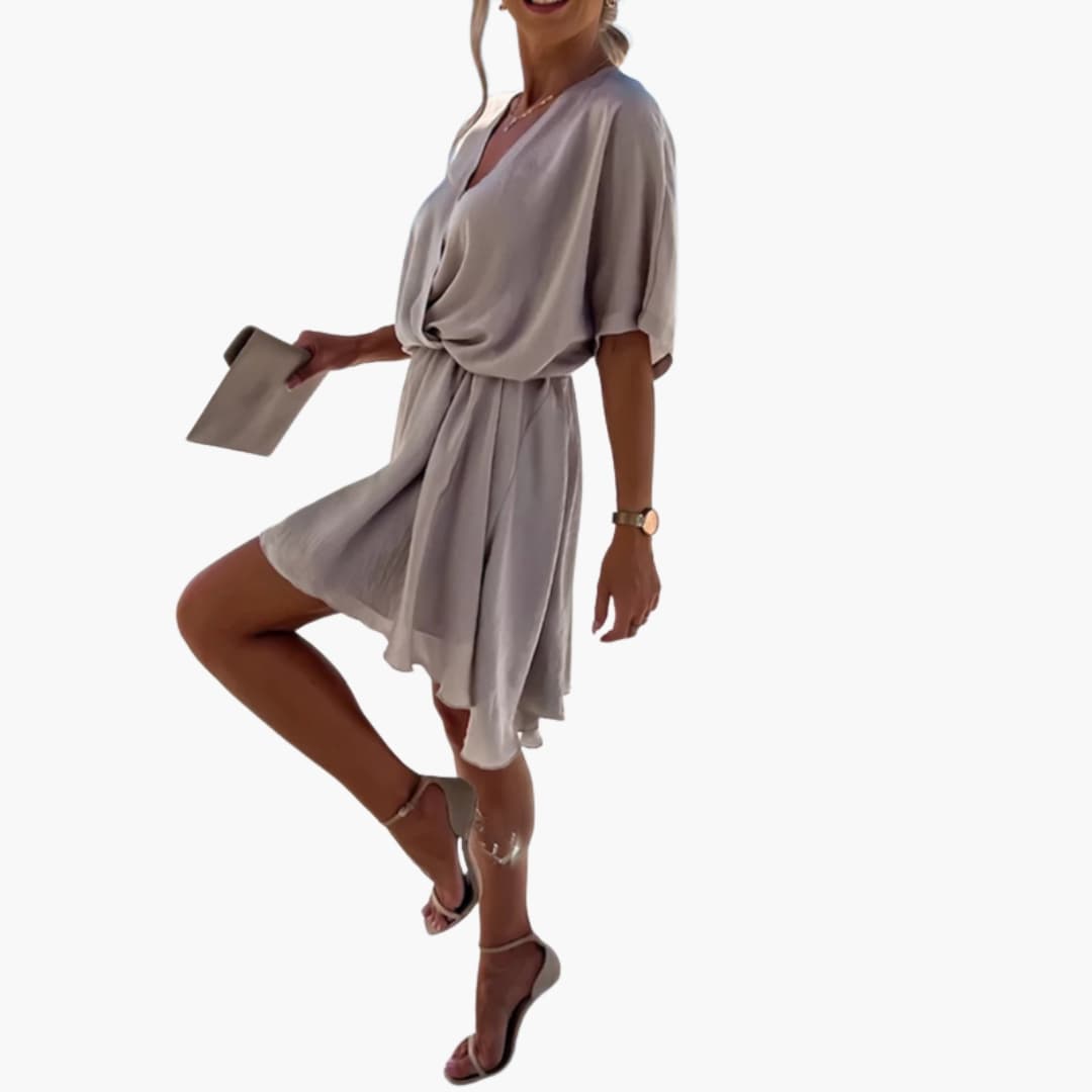 Women’s Summer Dress with High Waist and Flowy Fit