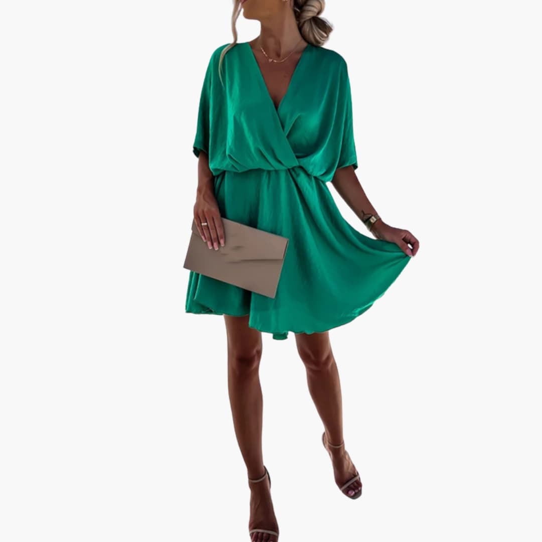 Women’s Summer Dress with High Waist and Flowy Fit