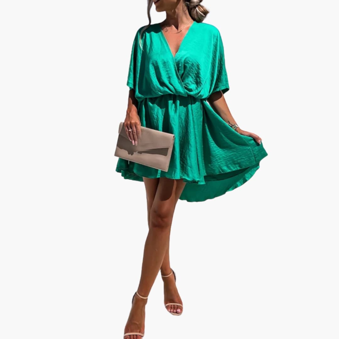 Women’s Summer Dress with High Waist and Flowy Fit