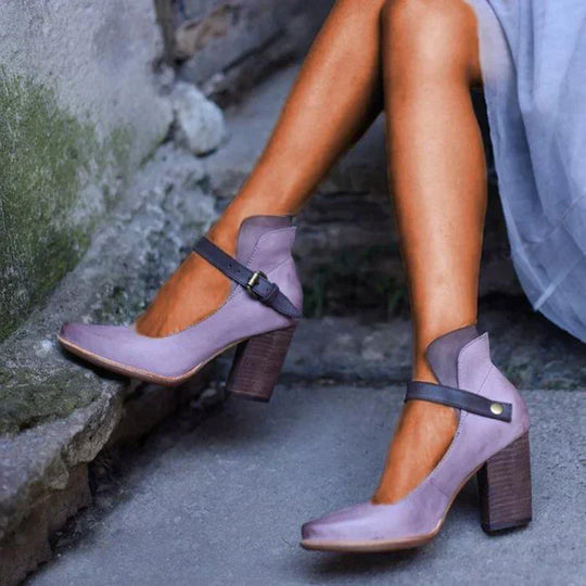 Women's Heel Sandals with Adjustable Straps and Cushioned Insole