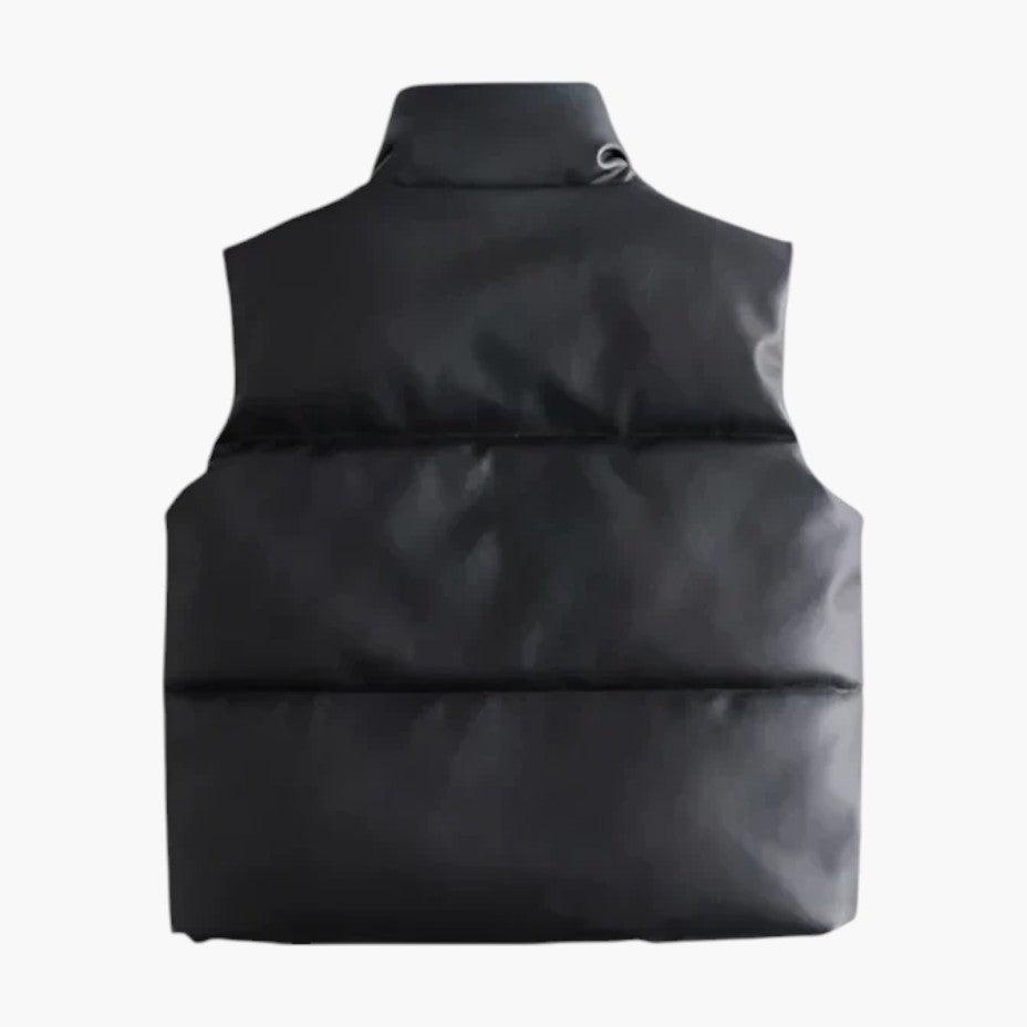 Women's Puffer Gilet with Stand Collar and Zip Fastening