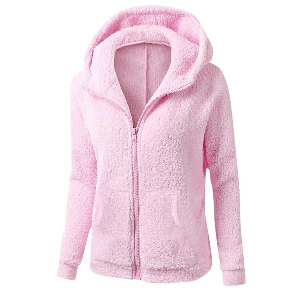 Women's Hoodie with Sherpa Lining and Zip Fastening