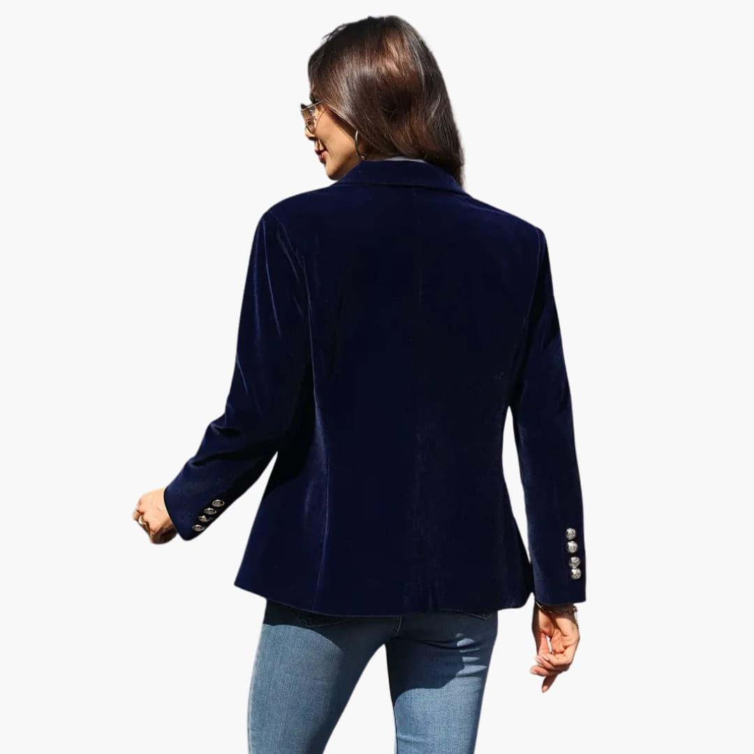 Women’s Blazer with Lapel Collar and Button Front