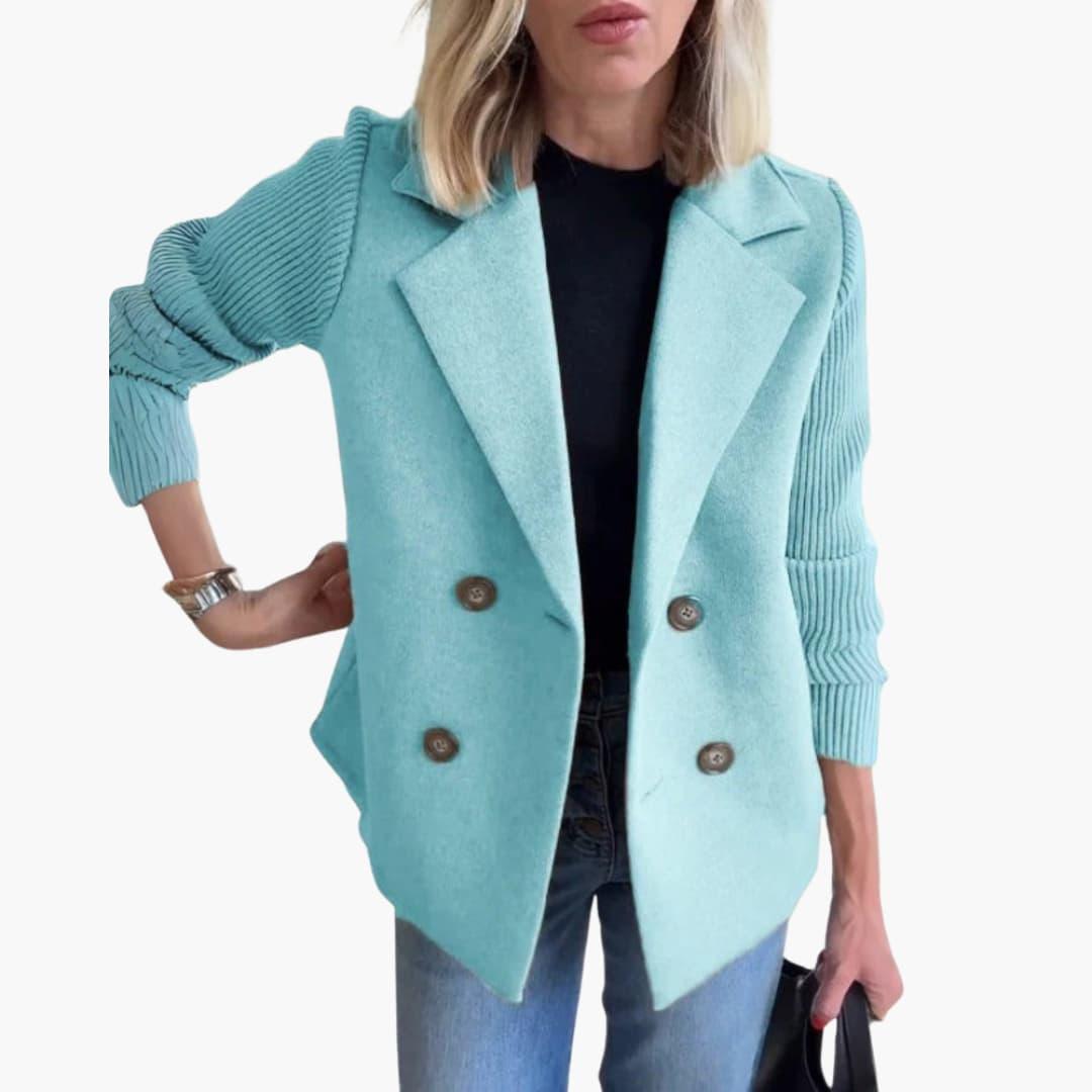 Women’s Blazer with Lapel Collar and Button Fastening