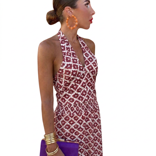 Women’s Dress with Asymmetric Neckline and Lightweight Material
