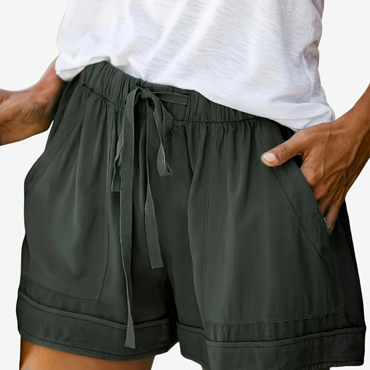 Women's Summer Shorts with Elastic Waistband and Adjustable Drawstring