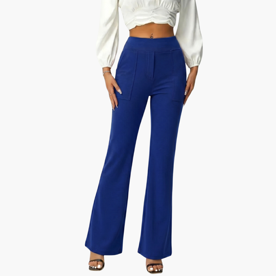 Women’s Trousers with High Waist and Flared Leg