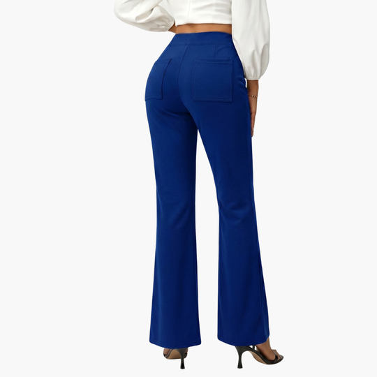 Women’s Trousers with High Waist and Flared Leg
