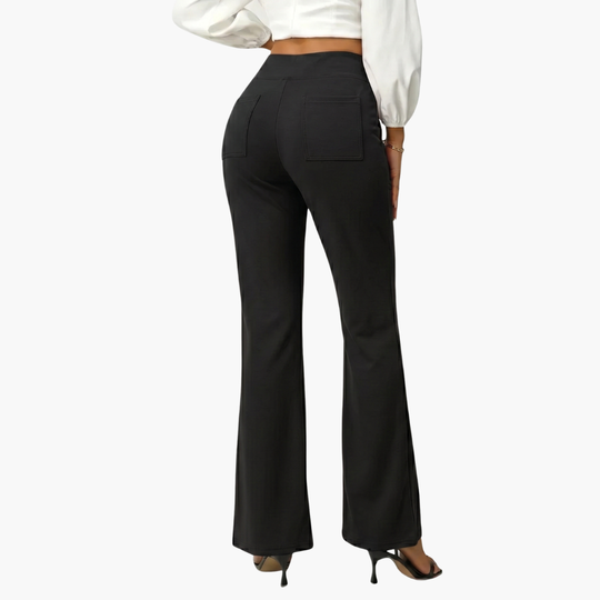 Women’s Trousers with High Waist and Flared Leg