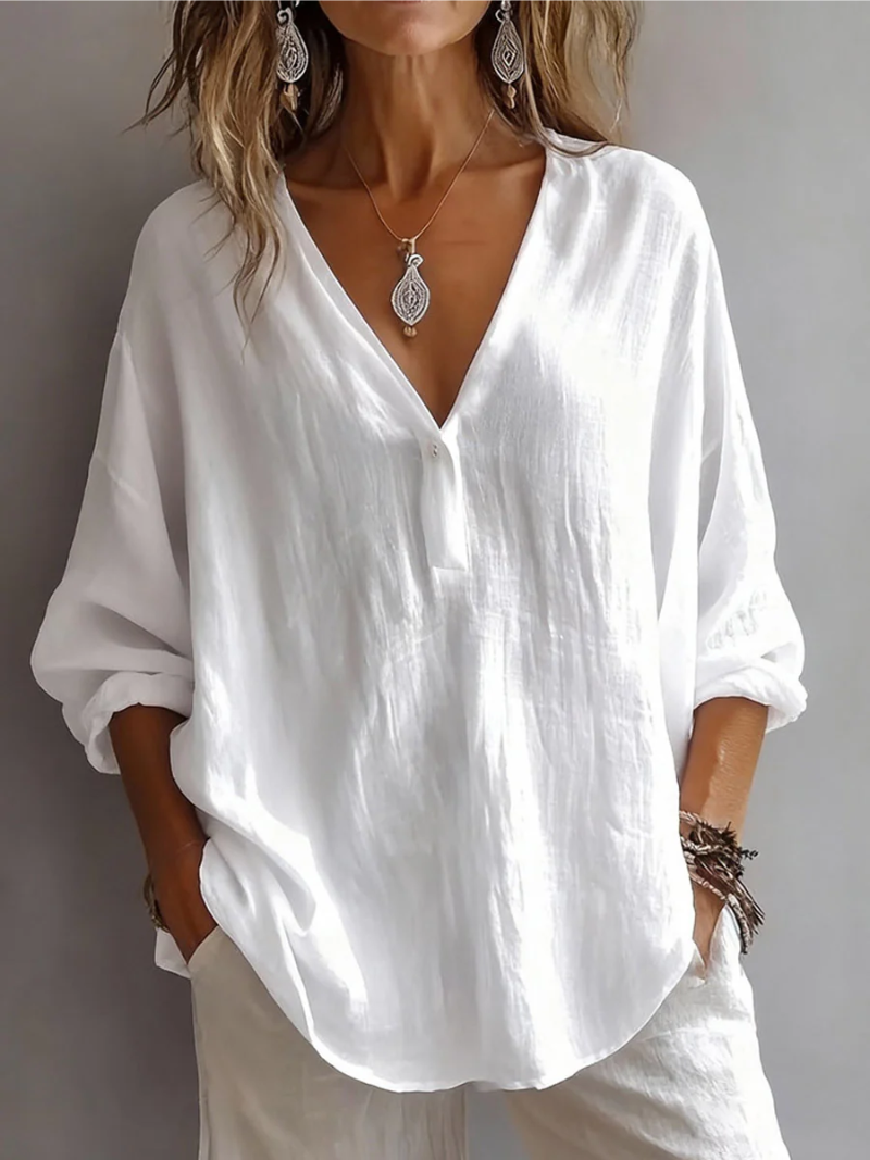 Women's Daily Blouse with Simple Design and Comfortable Fit