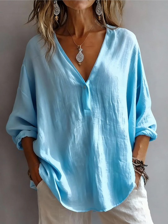 Women's Daily Blouse with Simple Design and Comfortable Fit