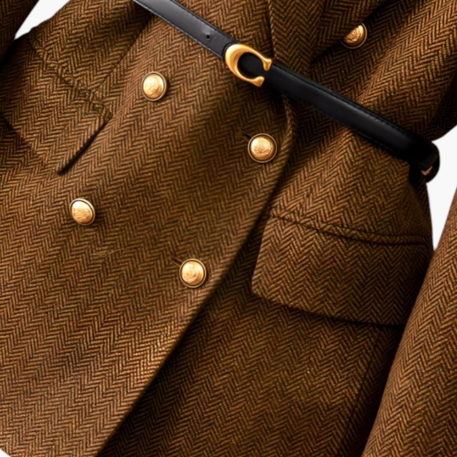 Belted Wool Blazer – Women's Tailored Smart Casual Jacket - Made by Jessica