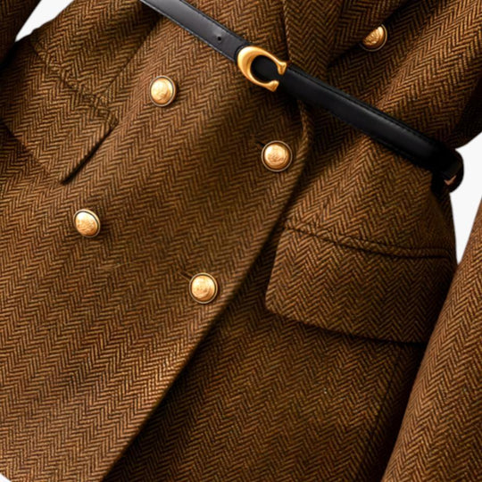 Belted Wool Blazer – Women's Tailored Smart Casual Jacket - Made by Jessica