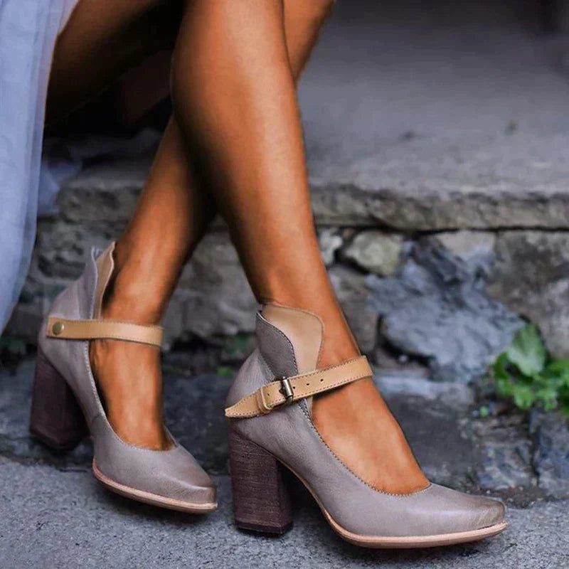 Women's Heel Sandals with Adjustable Straps and Cushioned Insole