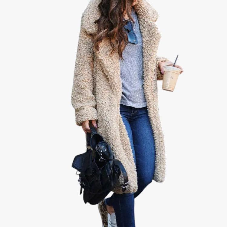 Women’s Winter Jacket with Textured Surface and Oversized Fit